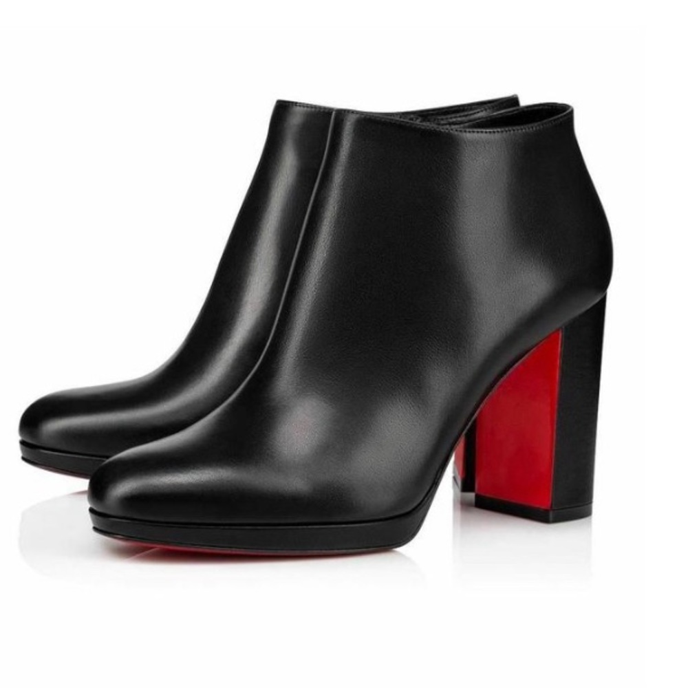 CHRISTIAN LOUBOUTIN Platform Ankle Boots Booties Pasteur 39.5